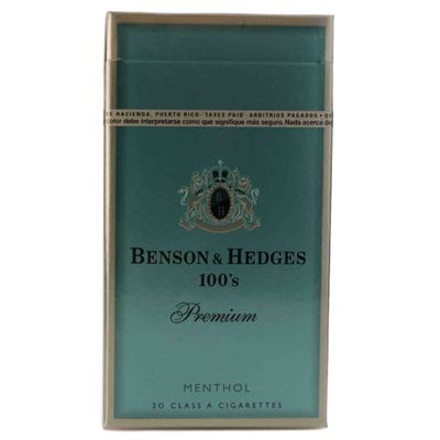 20pk cigarettes Benson & Hedges 100's Menthol 20pk