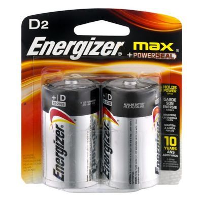 Energizer Battery Max D 2pk