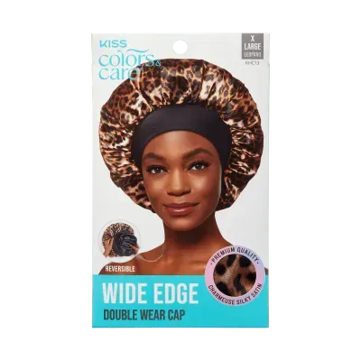 Wide Edge Silky Satin Cap Leopard
