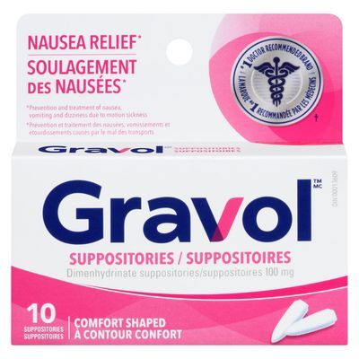 Gravol Suppositories Adult  10