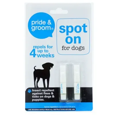 Pride & Groom Spot On For Dogs Insect Repellent