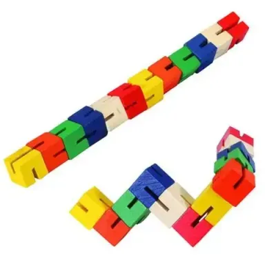 Kid Fun Wooden Fiddle Fidget Puzzle 12pc