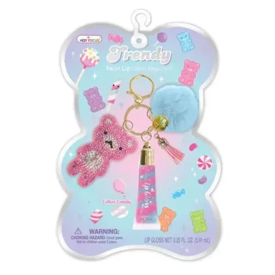 Trendy Lip Gloss W Key Chain Gummy Bear