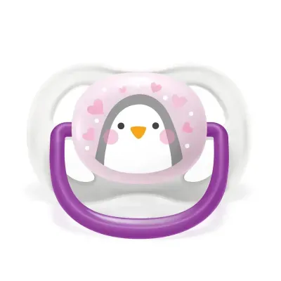 Avent Ultra Air Soother 0-6m Girl Pengui