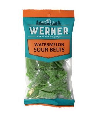 Werner Watermelon Sour Belts 2.65oz