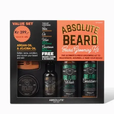 Absolute Beard Grooming Kit 6pcs