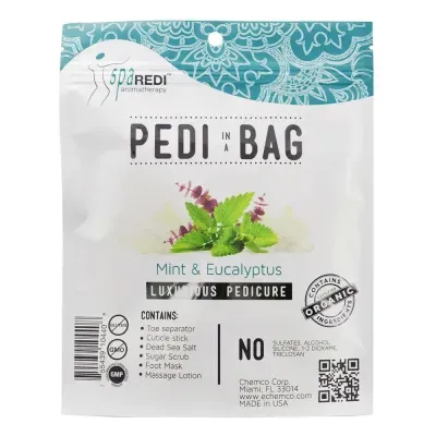 Spa Redi Pedi In A Bag Mint & Eucalyptus