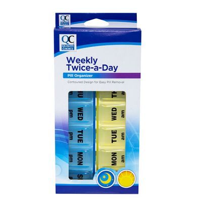 Qc Weekly Twice-a-day Pill Organizer