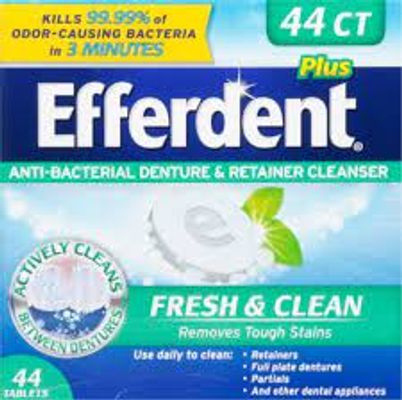 Efferdent Plus Mint Den Clen Vp 44s