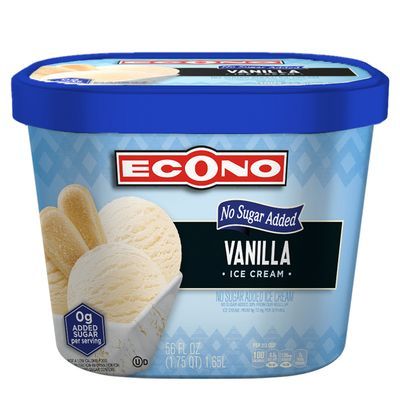 Econo Mantecado Vainilla Sin Azucar Anadida 56oz