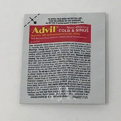 Advil Cold & Sinus Singles