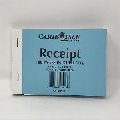 Carib Isle Receipt Book 100pgs