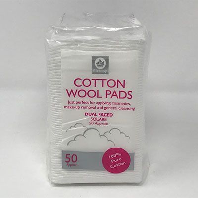 Fitzroy Cotton Wool Pads Squares 50