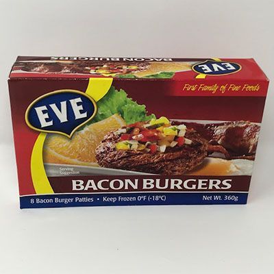 Eve Bacon Burgers 360g