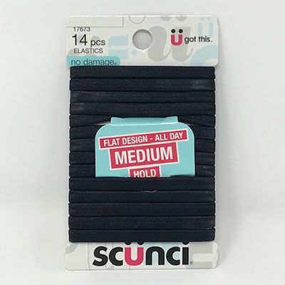 Scunci No Damage Elastics Black 14pcs