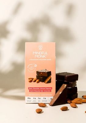 Mindful Monk Dark Chocolate Almond  Squares