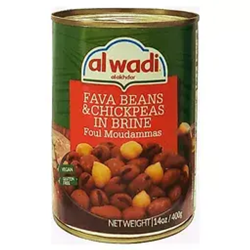 Al Wadi Fava Beans In Brine With Chick Peas
