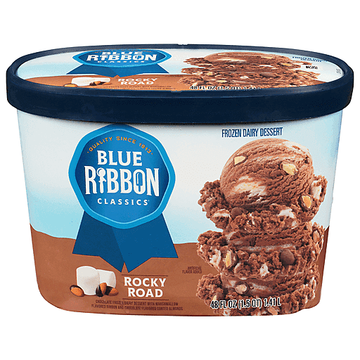 Blue Ribbon Classic Rocky Road Ice Cream