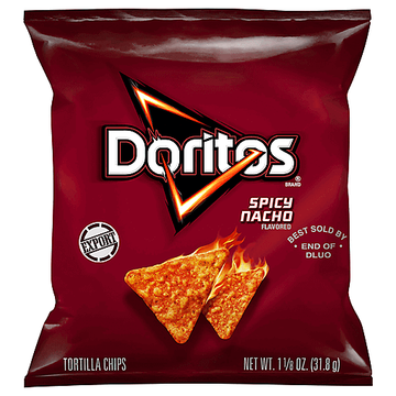 Doritos Tortilla Chips Spicy Nacho Flavored 1z