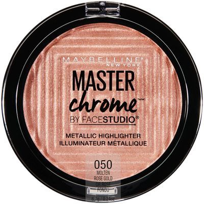 Maybelline Facestudio Master Chrome Metallic Highlighter Makeup, Molten Rose Gold