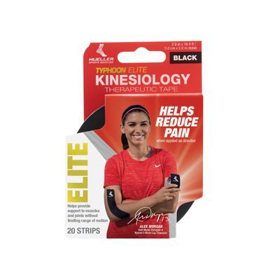Mueller Typhoon Elite Kinesiology Therapeutic Tape, Black