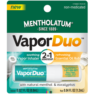 Mentholatum VaporDuo 2 in 1 Vapor Inhaler & Essential Oil Rub Aromatherapy
