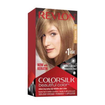 Revlon Colorsilk Beautiful Color, Permanent Hair Dye with Keratin, 100% Gray Coverage, Ammonia Free
