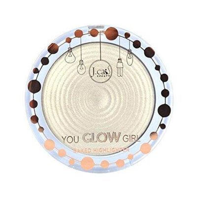 J.cat Beauty You Glow Girl Baked Highlighter, White Goddess