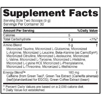 Optimum Nutrition Amino Energy Pre Workout + Essential Amino Acids Powder, Blueberry Mojito, 30 Servings