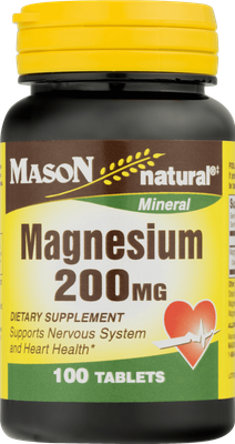 Mason Natural Magnesium 200mg 100s