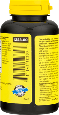 Mason Natural Fish Oil 1000mg 60softgels