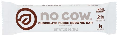 No Cow Vegan Protein Bar Chocolate Fudge Brownie Bar - 2.12oz
