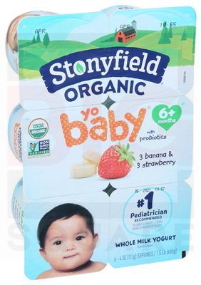 Stonyfield YoBaby Organic Banana and Mango Yogurt - Yogurt