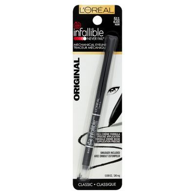 L'oréal Paris Infallible Never Fail Original Classic 511 Black Mechanical Eyeliner, 0.008 Oz