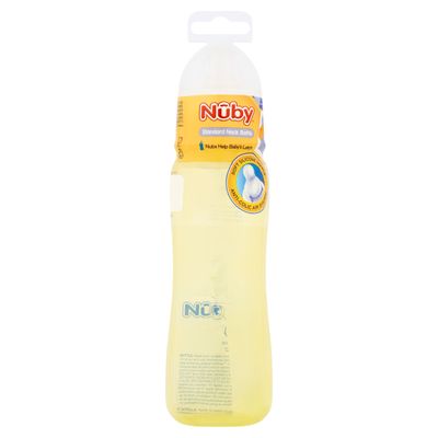 Nûby Medium Flow 8 Oz Standard Neck Bottle, 3m+