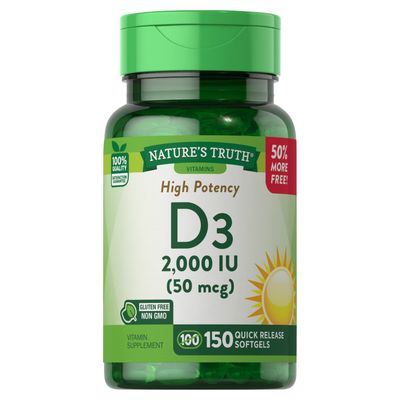Vitamin D3 2000iu Softgels 100+50