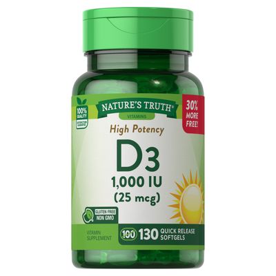 Nt Vit D3 1000iu 25mcg 130softgels