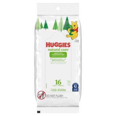 Huggies Natural Care Unsent Wipes 16s