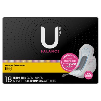 U By Kotex Charcoal Overnite 18ct