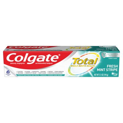 Colgate Total Fresh Mint Stripe Gel Toothpaste, 5.1 Oz