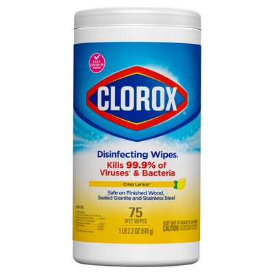 Clorox Disinfectent Wipes Lemon 75ct