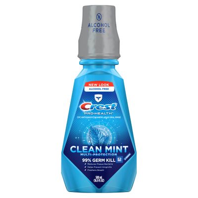 Crest P/h Mouth Wash Clean Mint 500ml