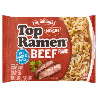 Nissin Top Ramen Beef Flavor 3 Oz