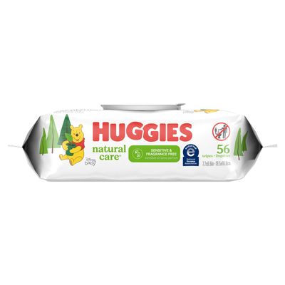 Huggies Natural Care Refill Wipes 56s