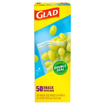 Gladlock Food Storage Zipper Bag 50ct