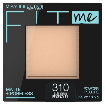 Maybelline New York Fit Me 310 Sun Beige Matte + Poreless Pressed Powder, 0.29 Oz