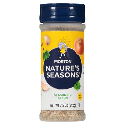 Morton Nature's Seasons Seasoning Blend - Savory Blend Of Spices For Lighter Fare, 7.5 Oz Canister