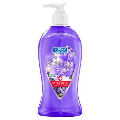 Lucky Super Soft Lavender Bouquet Antibacterial Hand Soap, 11.25 Fl Oz