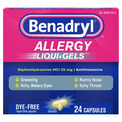 Benadryl Dye Free Liquid Gel 24