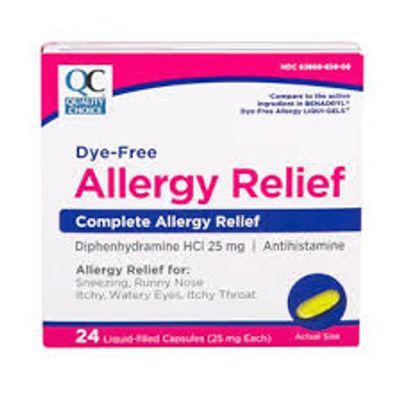 Qc Allergy Relief Dye Free Soft Gels 24s